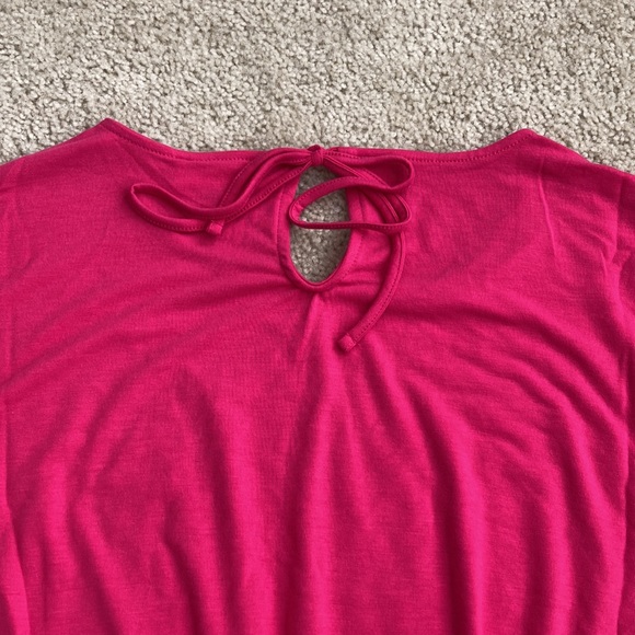 Bright Pink Short Sleeve Romper - Picture 7 of 12